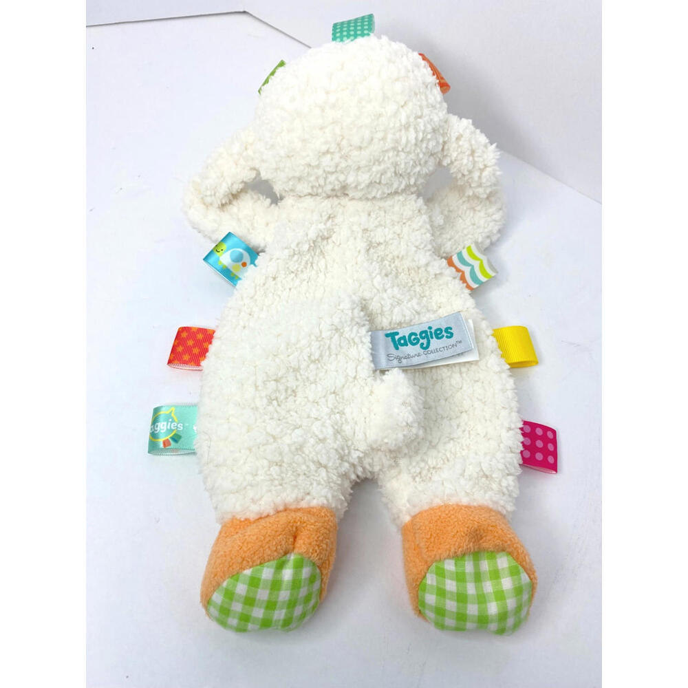 Mary Meyer Taggies Sherbet Lamb Plush Security Blanket Baby Lovey Satin Tags - Picture 7 of 9